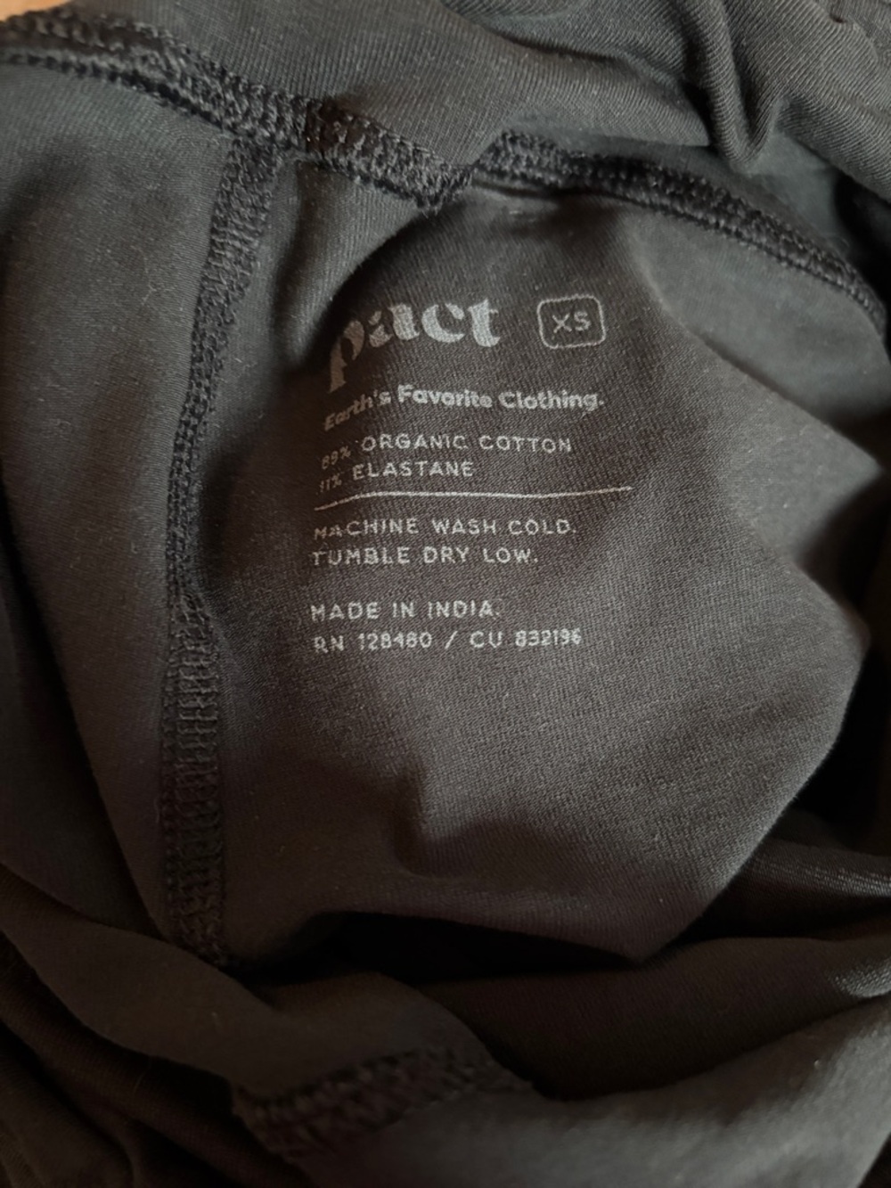 Pact Women’s XS Black Leggings - Picture 5 of 5